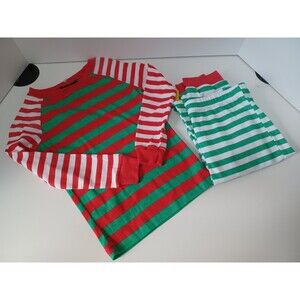 NWT Joe Boxer Striped Holiday Christmas 2 piece‎ Pajama PJ Set Unisex Kids 14